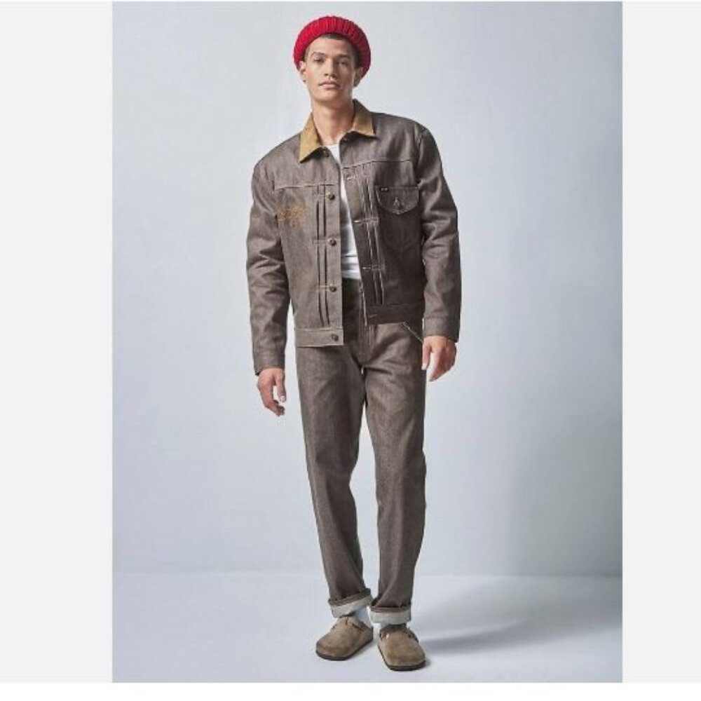 Lee x Brooklyn Circus 1930's Cowboy Jacket Brown Selvedge Denim Men's Size XL - Picture 3 of 16